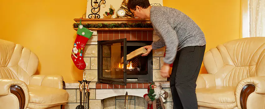 Rusted Metal Fireplace Restoration in Lexington, Massachusetts