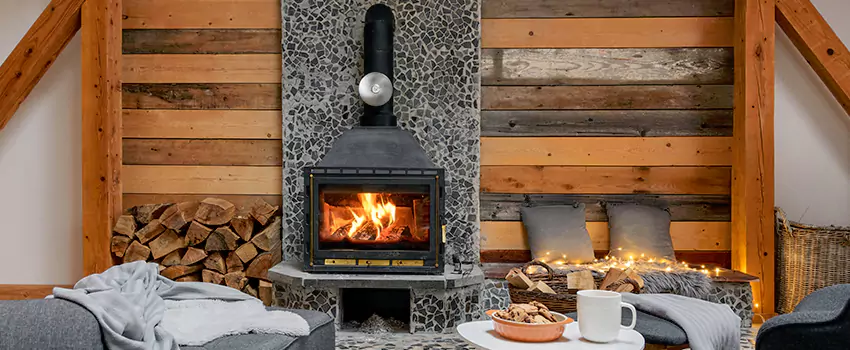Thelin Hearth Products Direct Vent Gas Stove Fireplace Inspection in Lexington, Massachusetts
